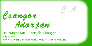 csongor adorjan business card
