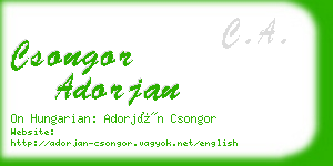 csongor adorjan business card